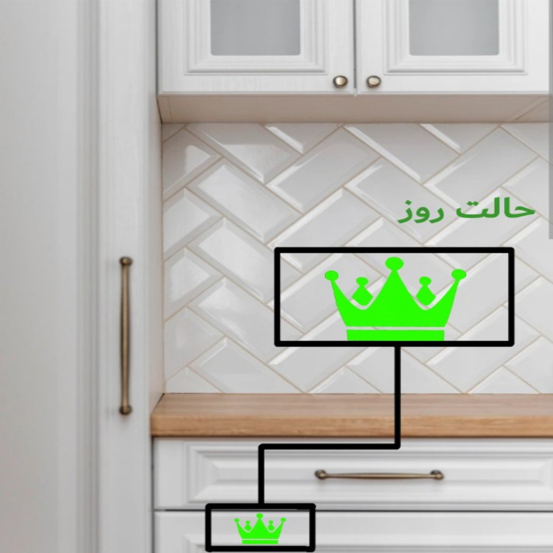استیکر کلید و پریز مدل شبنما طرح کینگ