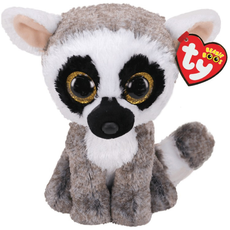عروسک تی وای طرح میمون لمور مدل TY Lemur Linus  ارتفاع 17 سانتی‌متر