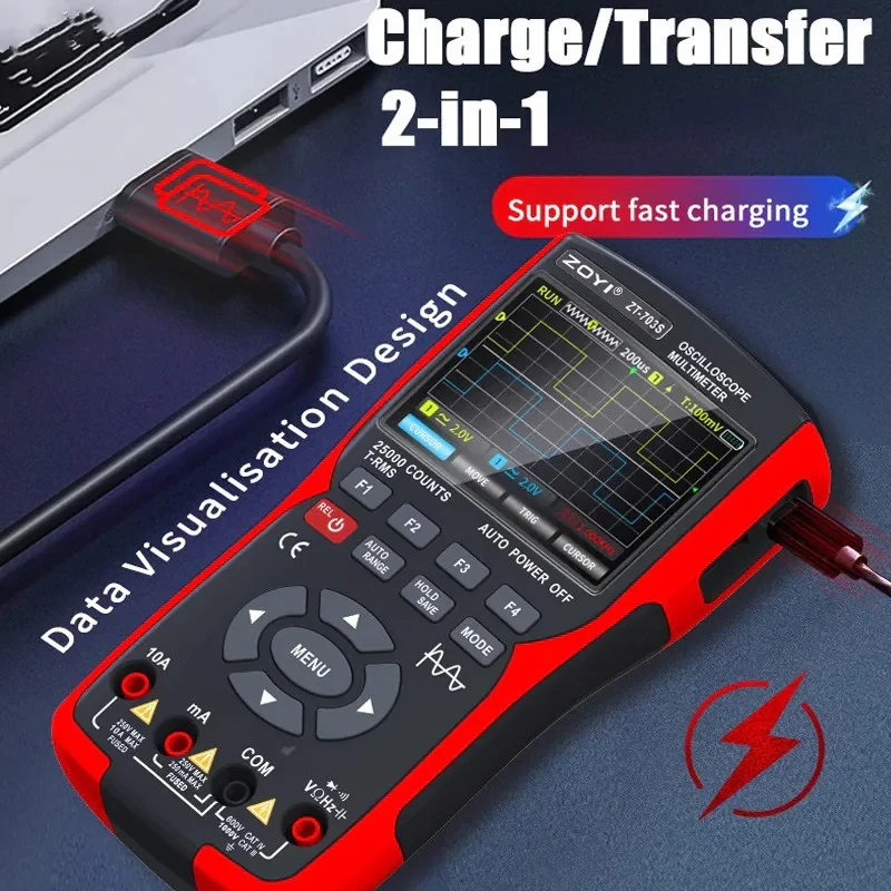 اسیلوسکوپ، مولتی تر و فانکشن ژنراتور زویی مدل ZT-703S