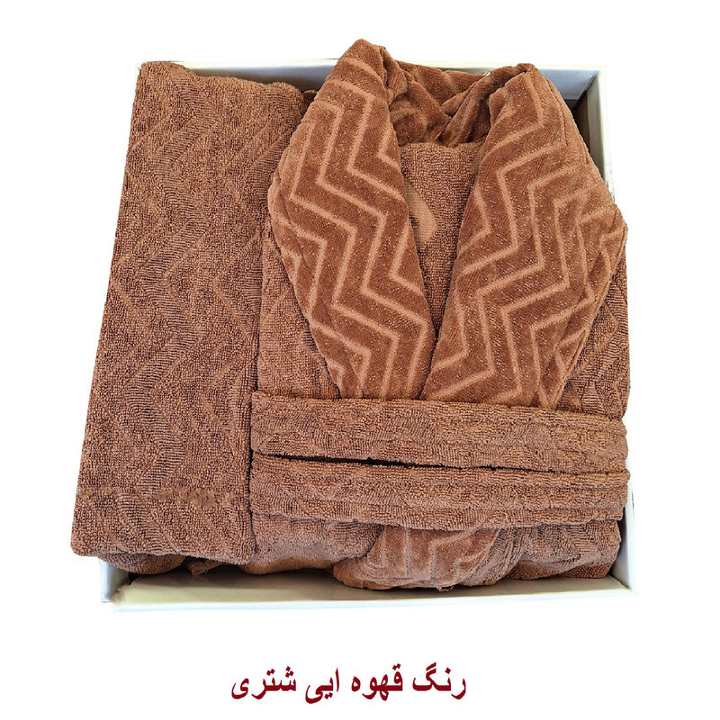 سرویس حوله پالتویی ۴ تکه الماس مدل تن پوش برجسته کد  H_403 سایز ۱۲۵ سانتی متر
