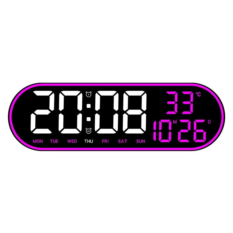 ساعت دیواری دیجیتال مدل ریموت کنترل دار کدGH8021