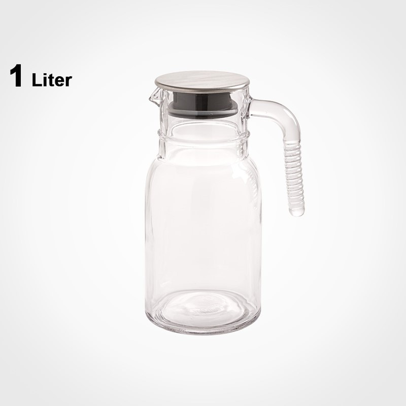 پارچ لیمون مدل شیشه ای درب استیل کد H2349