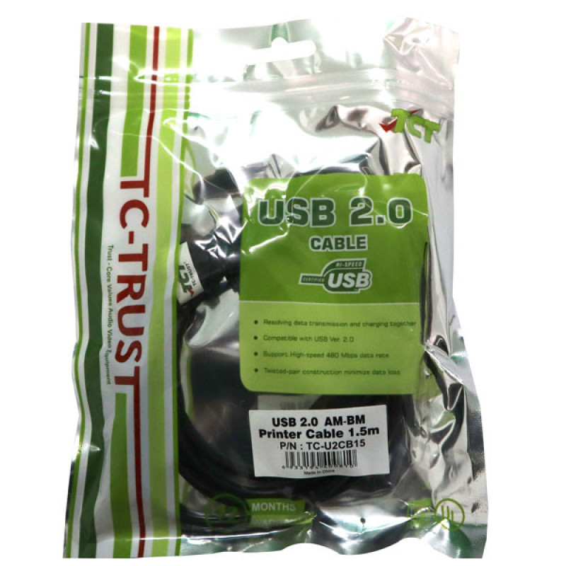 کابل پرینتر تی سی تراست مدل TC-U2CB15 طول 1.5 متر