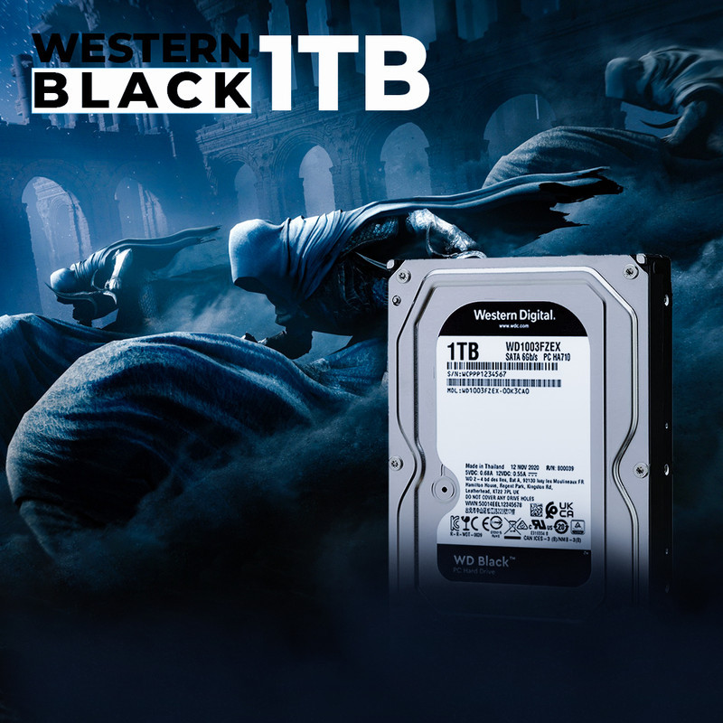 هارد دیسک اینترنال وسترن دیجیتال مدل Black WD1003FZEX ظرفیت 1 ترابایت
