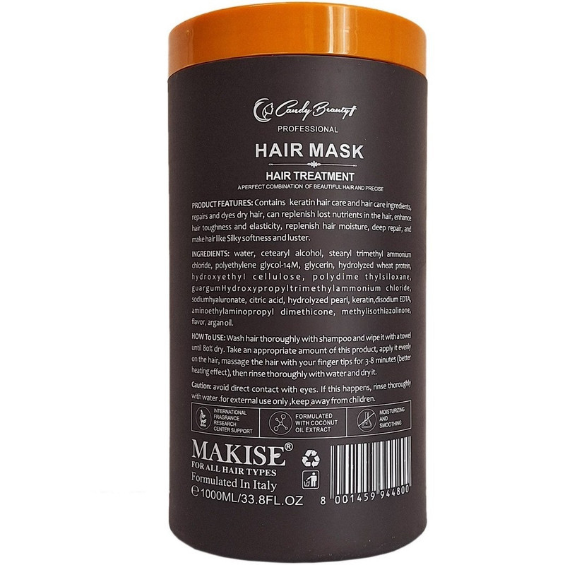 ماسک و تقویت کننده مو کندی بیوتی مدل HAIR-CRYSTAL مناسب برای موهای آسیب دیده حجم 1000 میلی لیتر