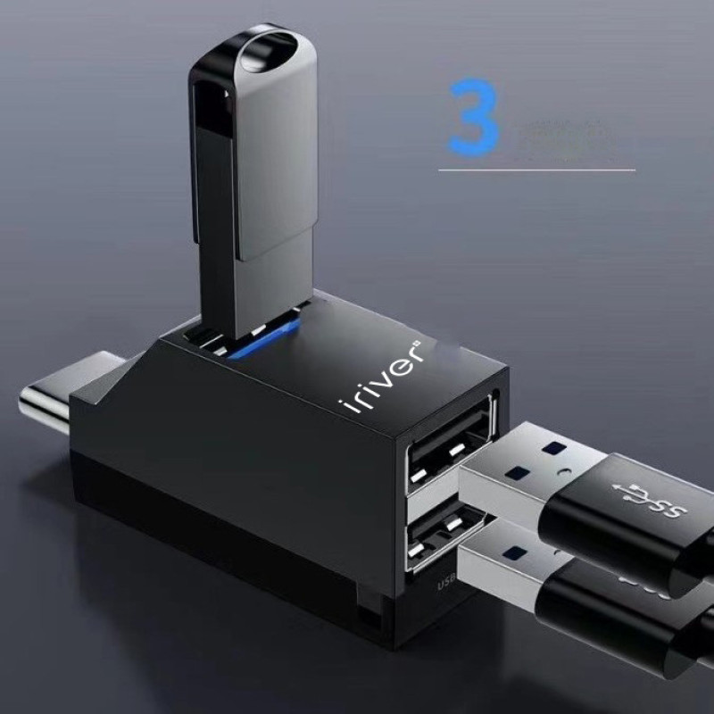 هاب 3 پورت USB-C  آی ریور مدل Tiny-C USB3.0