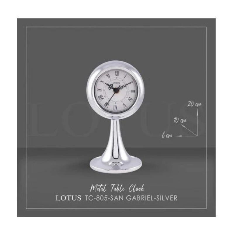 ساعت رومیزی عقربه‌ای مدل TC-805-SAN GABRIEL-SILVER