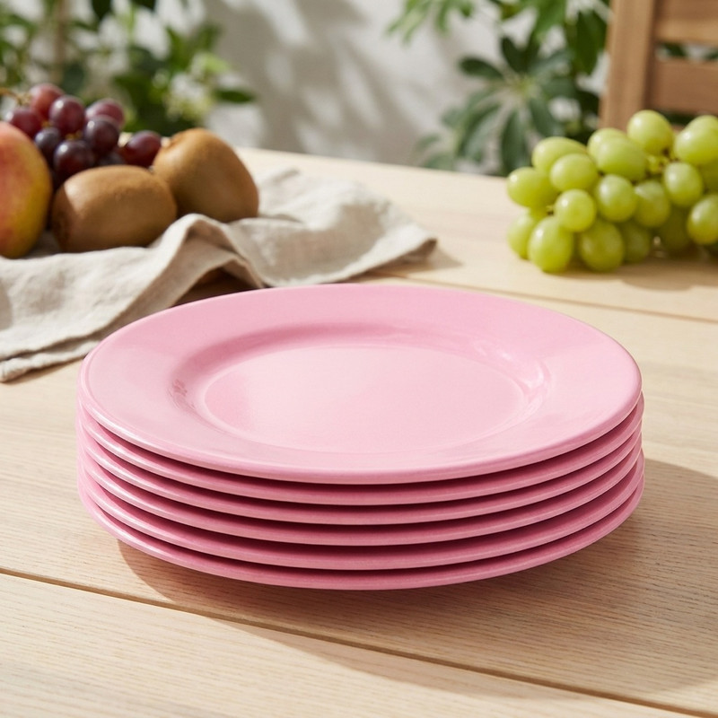 بشقاب میوه خوری مینای یزد مدل ماندگار کد P06 مجموعه 6 عددی