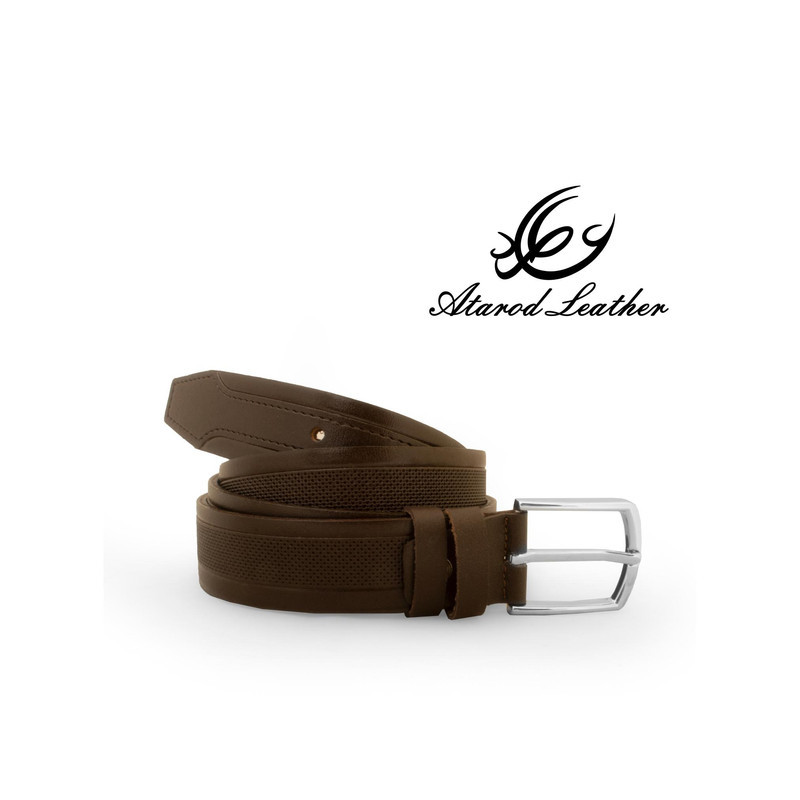 کمربند مردانه چرم عطارد مدل  چرم طبیعی گاومیش کد B35