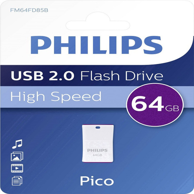 فلش مموری فیلیپس مدل PICO ظرفیت 64 گیگابایت