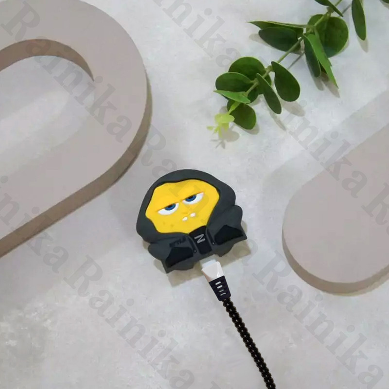محافظ کابل شارژر دیواری رینیکا مدل باب اسفنجی BA مناسب برای شارژر اپل 20 وات ba مجموعه 5 عددی