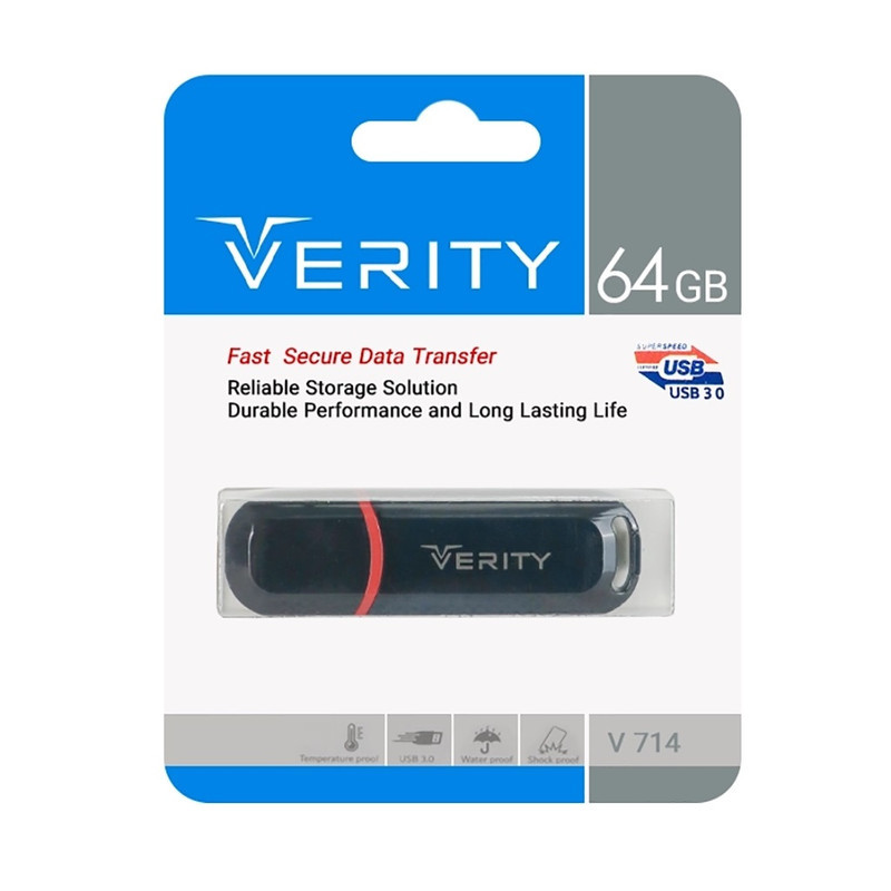 فلش مموری وریتی مدل V714 ظرفیت 64 گیگابایت با رابط USB 3.0