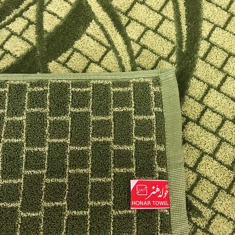 حوله دستی هنر طرح لاله  سایز 75x40 سانتی متر