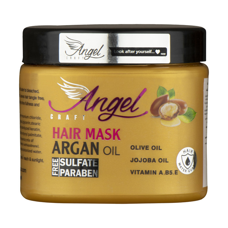ماسک مو انجل کرفت مدل کراتین و آرگان حجم 500 میلی لیتر مجموعه 2 عددی