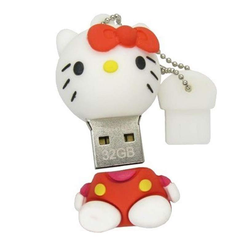 فلش مموری طرح کیتی نشسته مدل Ul-Kitty03 ظرفیت 64 گیگابایت