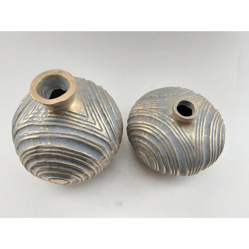 گلدان دکوری مدل آنتیک کد 523 مجموعه 2 عددی