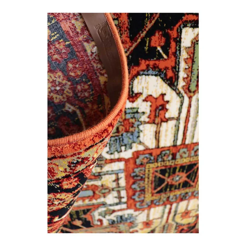 فرش ماشینی 700 شانه زمینه مسی حاشیه مسی مدل شاهکار نوین کد YN-N132-2549