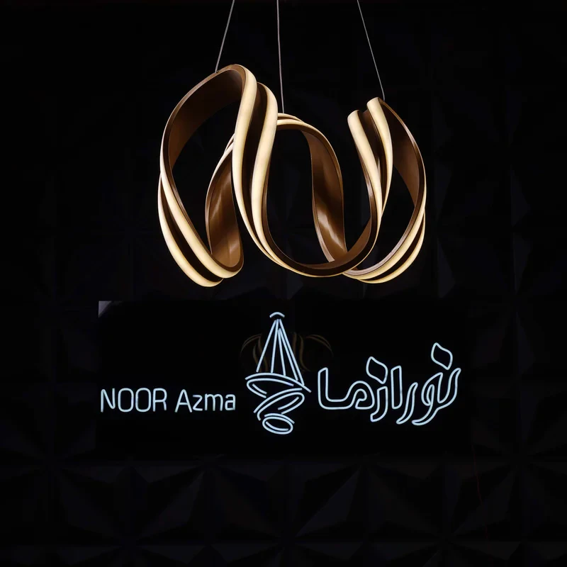 لوستر 2 شعله نور از ما رشکان مدل zeen33line