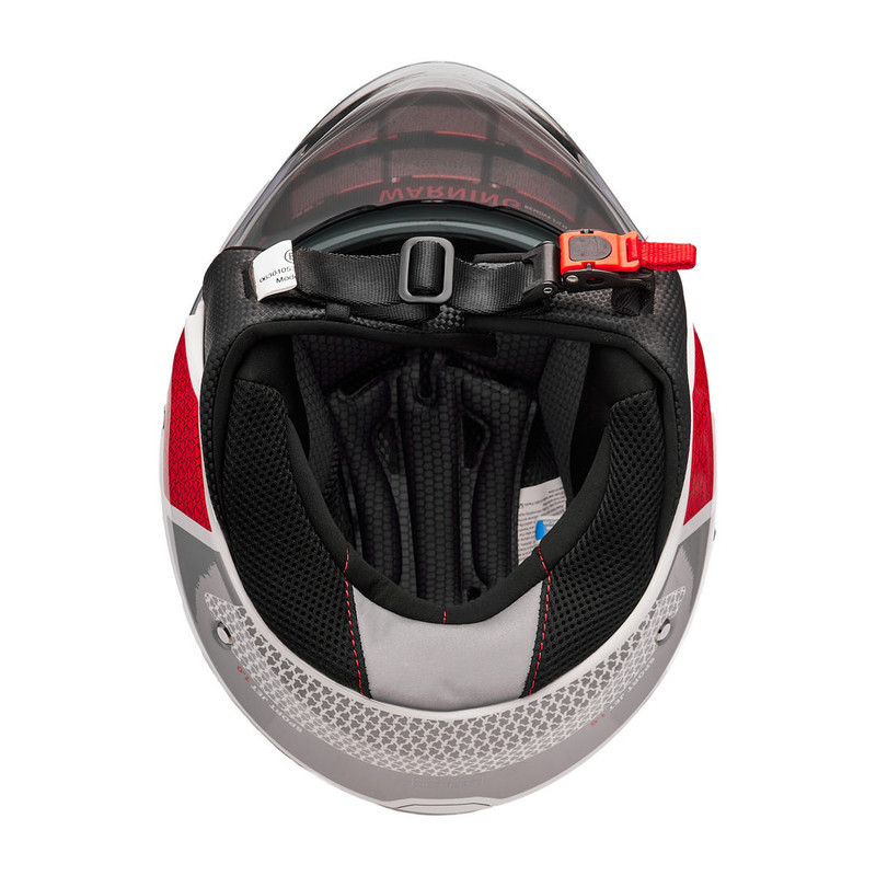 کلاه کاسکت بدون فک فلش مدل 852 glossy red-white
