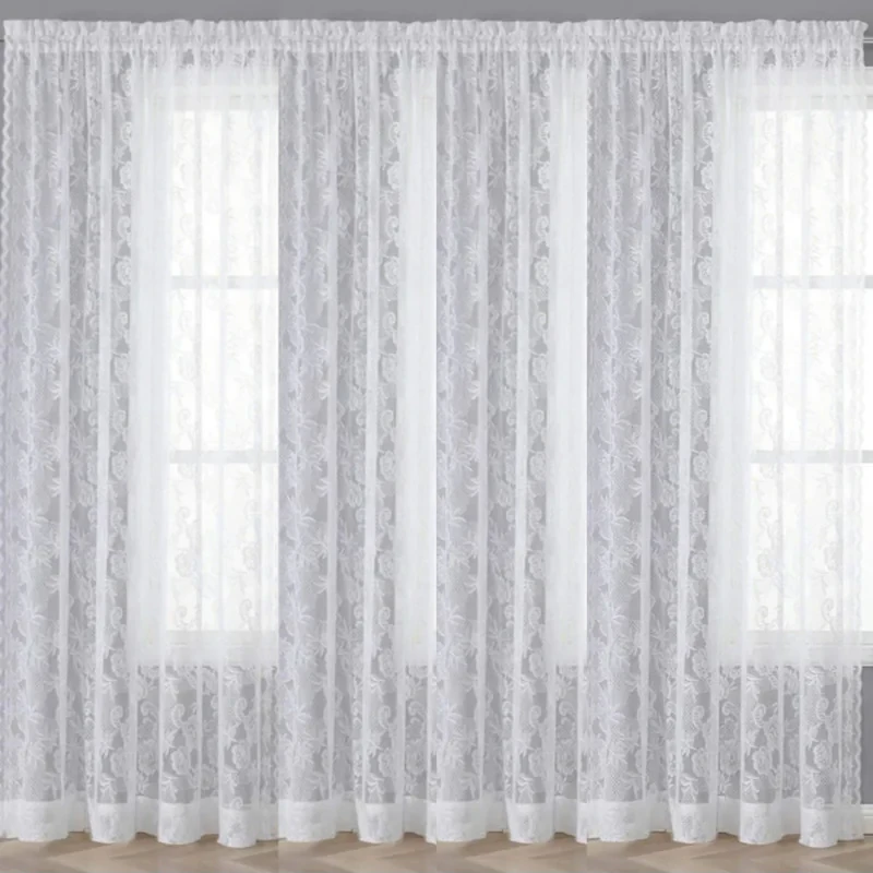 پرده مدل دوخت ساده تور راشل شاین سایز 275x580 سانتی‌متر