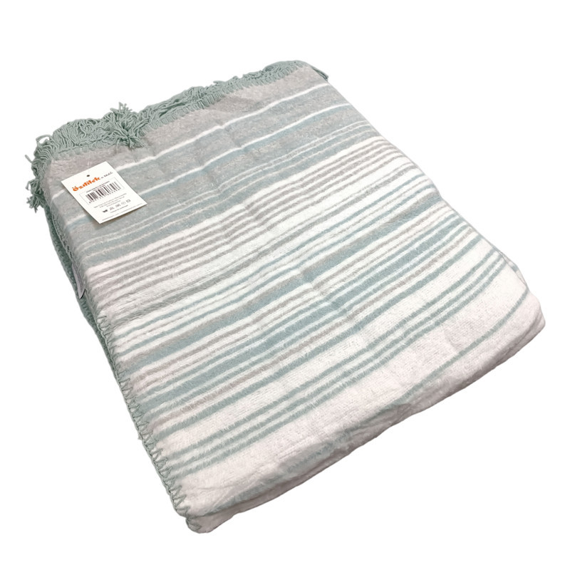 پتو ازدیلک مدل Stripe Mint سایز 170×130 سانتی متر