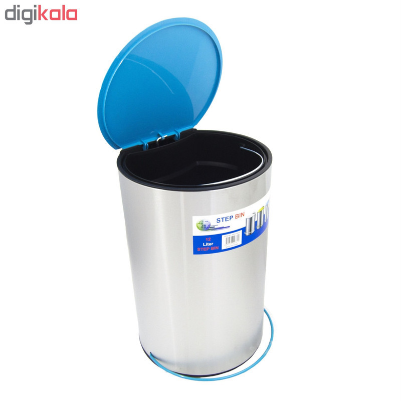سطل زباله پدالی در رنگی مدل 960076BSE حجم 12 لیتر