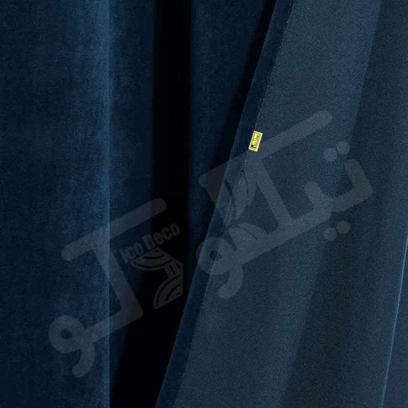 پرده تیکو دکو مدل مخمل مات هانزو شش چین سایز 225x280 سانتیمتر
