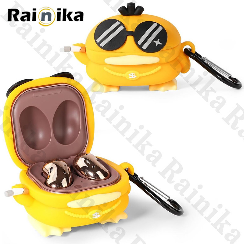کاور رینیکا مدل Buds Funny Glasses Duck مناسب برای کیس هدفون بی سیم سامسونگ Galaxy Buds Live  Buds Pro  buds 2  buds 2 pro  Fe