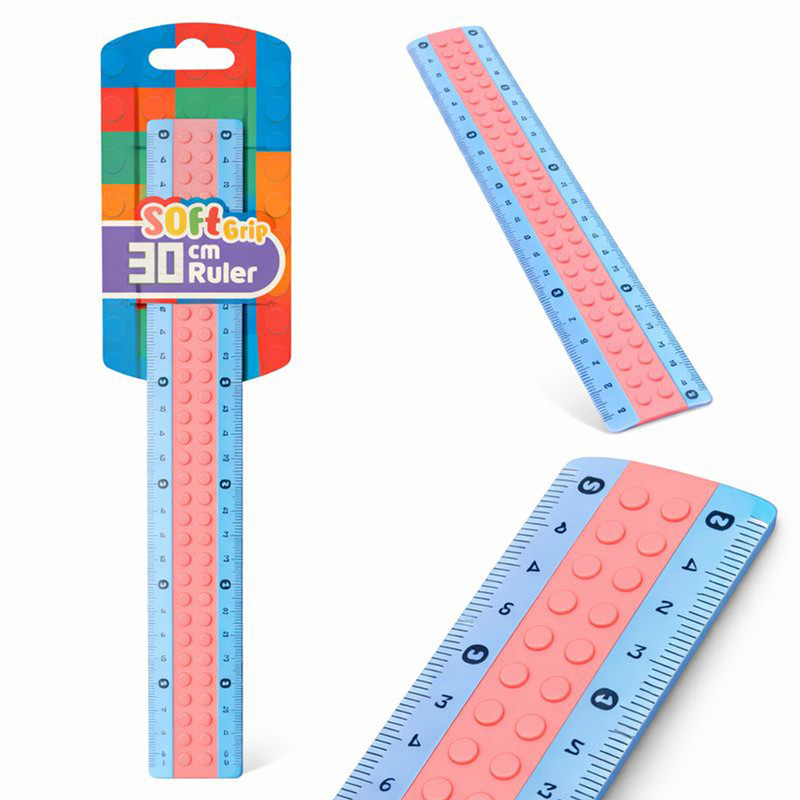 خط‌کش 30 سانتی‌متری اسکول فنس مدل Soft Grip