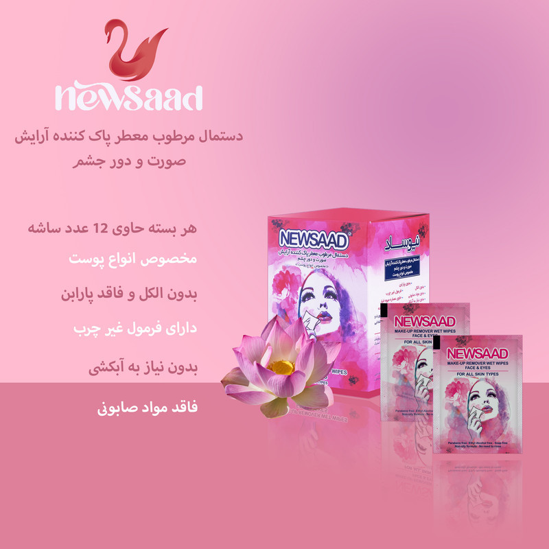 دستمال مرطوب نیوساد مدل Mak-Pi ده بسته 12 عددی