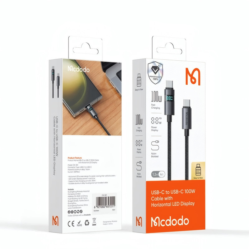 کابل تبدیل USB-C مک دودو مدل CA-561 طول 1.2 متر