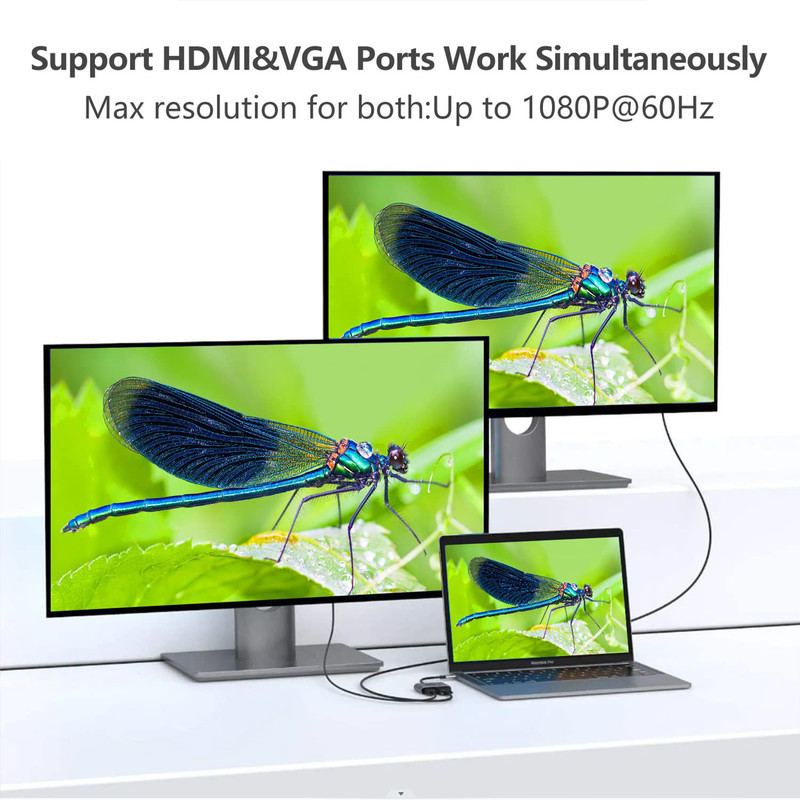 مبدل USB-C به HDMIVGA مدل DJ61316