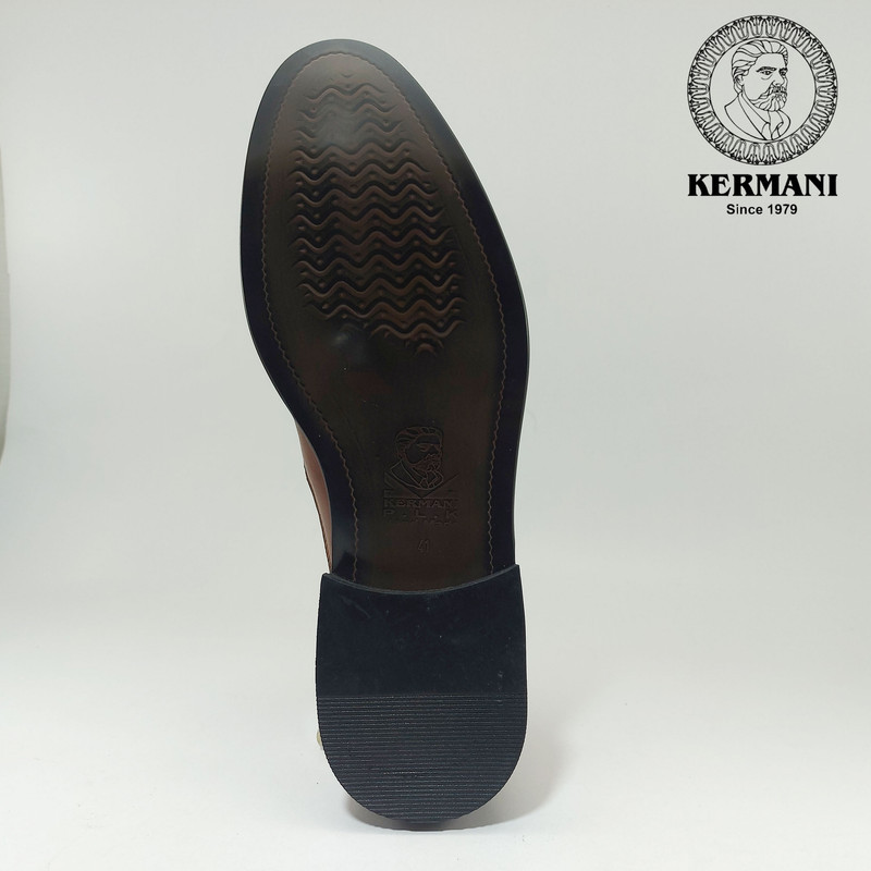 کفش مردانه کرمانی مدل چرم دستدوز طبیعی کد 350