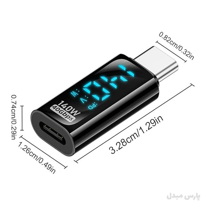 مبدل سنجش ولتاژ و توان USB-C مدل OTG-140W