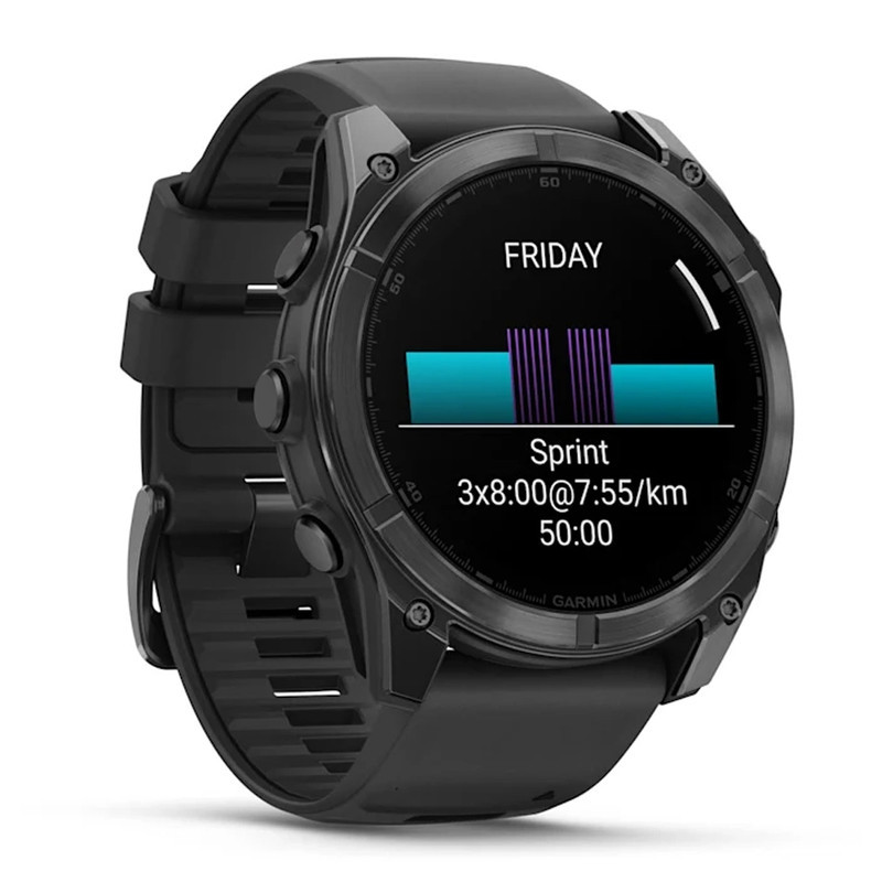 ساعت هوشمند 47 میلی‌متری گارمین مدل Fenix 8 Amoled با بند سیلیکونی