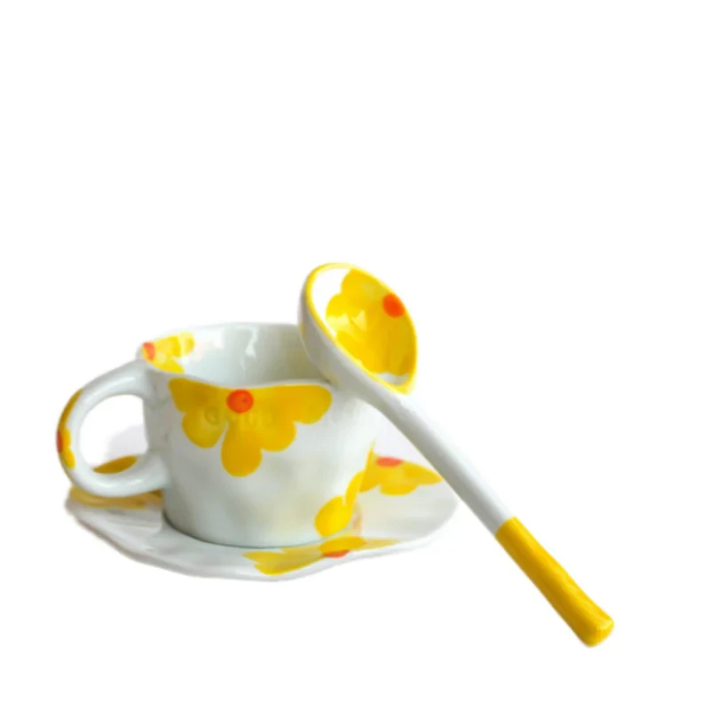 سرویس چای خوری 2 پارچه 1 نفره مدل Flower کد 131