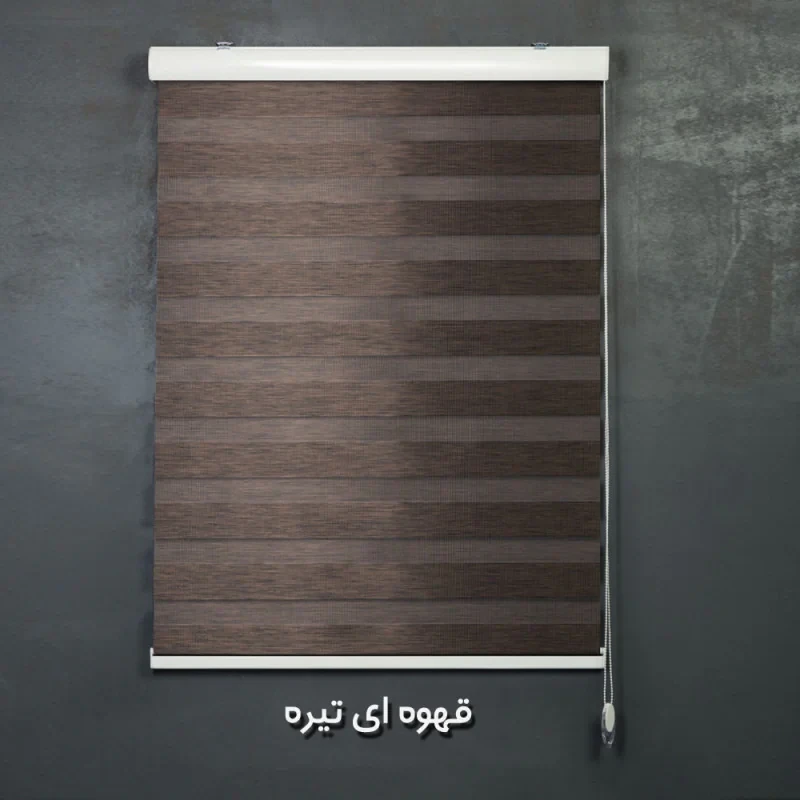 پرده زبرا طرح چوب کد SND-A-180 سایز 180x180 سانتی متر