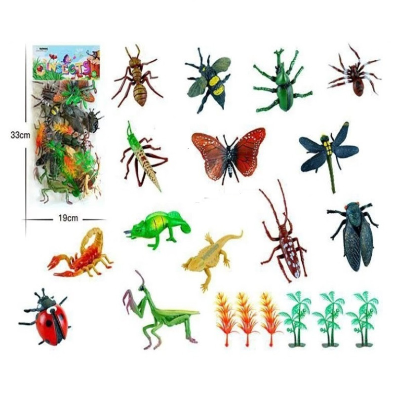 فیگور مدل حشرات طرح Wild Insects مجموعه 20 عددی
