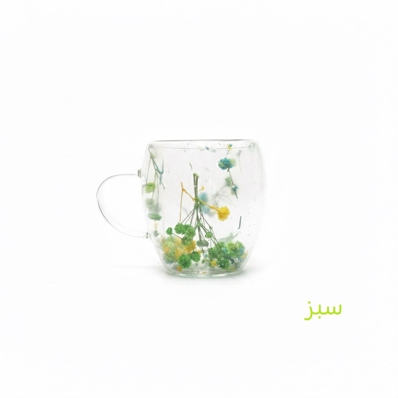 فنجان مدل دوجداره گلدار کد 01