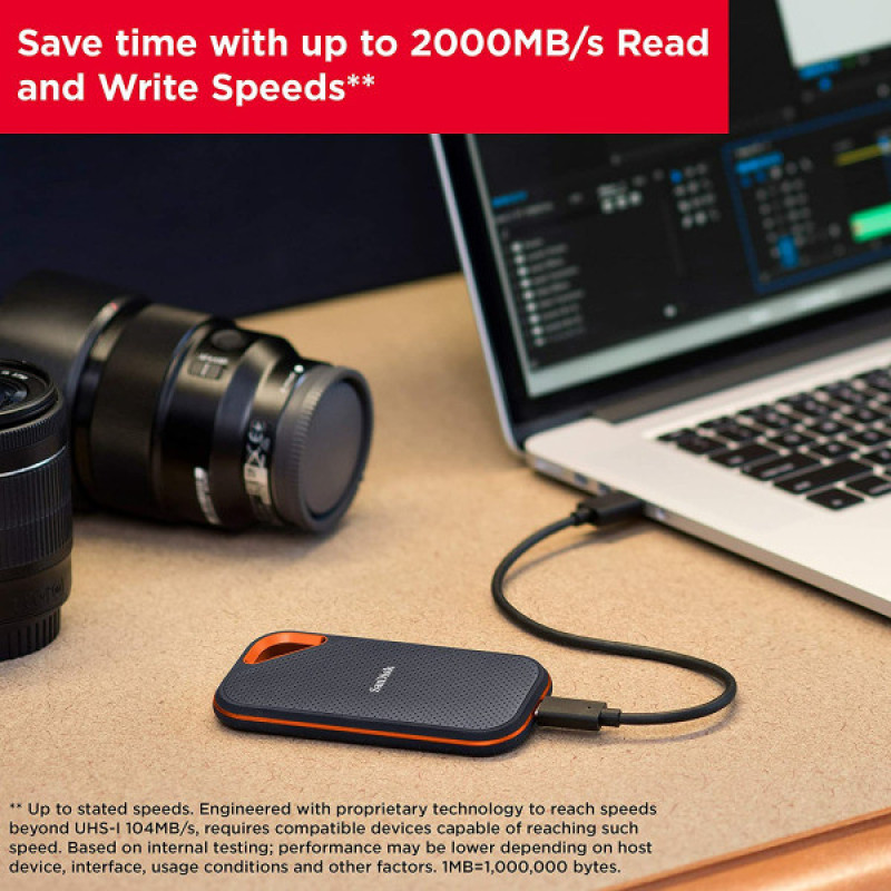 اس اس دی اکسترنال سن دیسک مدل Extreme E81 ظرفیت 4 ترابایت رابط USB 3.2 Gen2