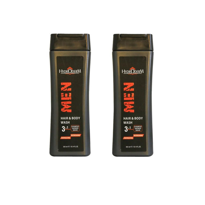 شامپو سر و بدن هیدرودرم مدل Energizing refreshing حجم 300 میلی لیتر مجموعه 2 عددی