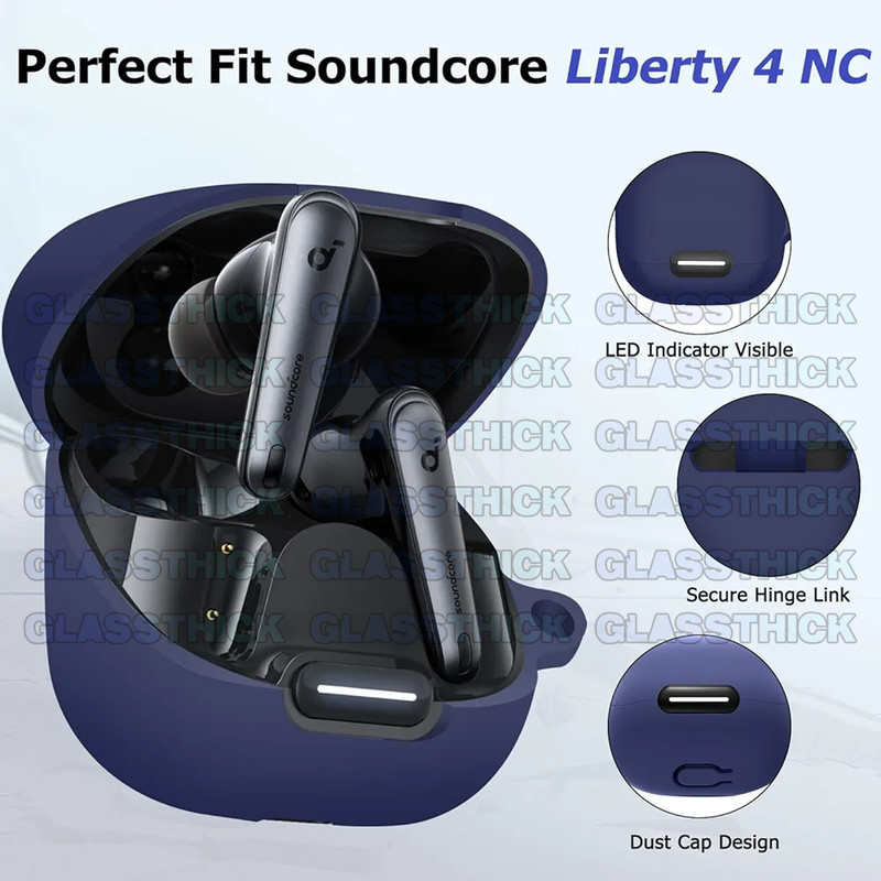 کاور گلستیک مدل Silicone-GL مناسب برای کیس هدفون بی سیم انکر Liberty 4 NC