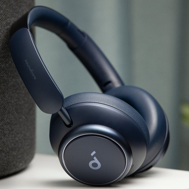 هدفون بلوتوثی برند انکر مدل Soundcore Space Q45 A3040 با نویز کنسلینگ فعال (ANC)، درگاه شارژ USB Type-C، پشتیبانی از شارژ سریع، دارای فناوری نویز کنسلینگ هوشمند سه‌حالته، مقاوم در برابر رطوبت و عرق