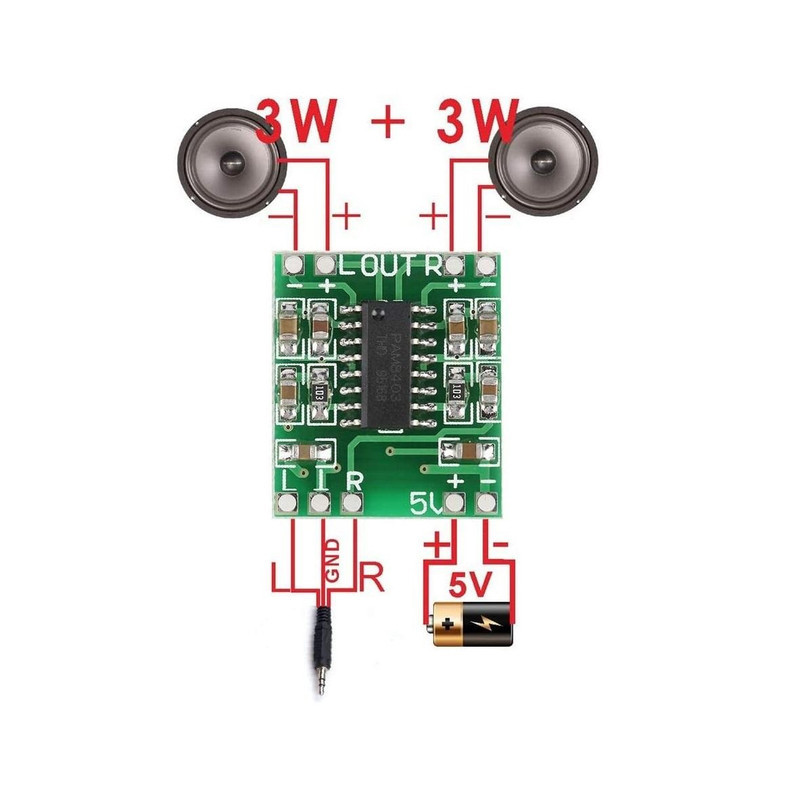 ماژول آمپلی فایر مدل PAM8403