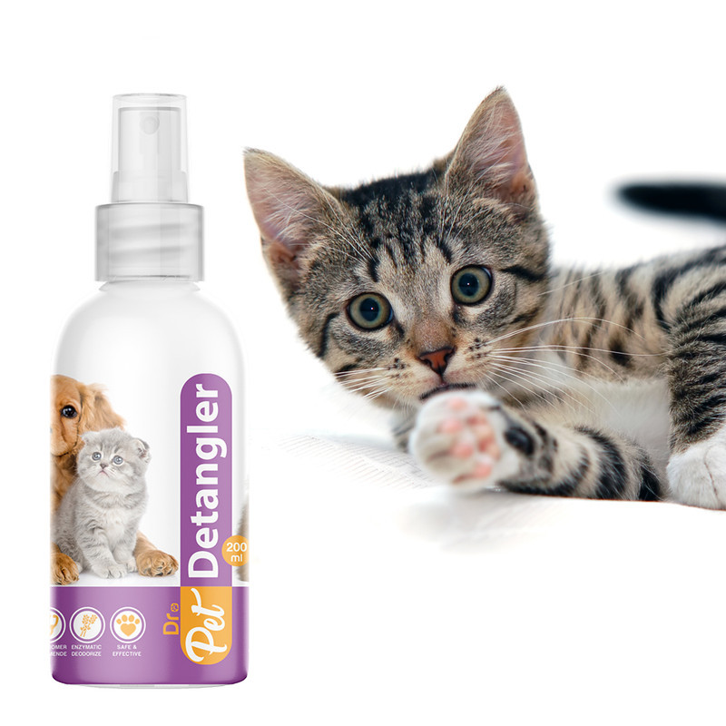 اسپری نرم کننده موی سگ و گربه دکترپت مدل Detangler spray حجم 200 میلی لیتر