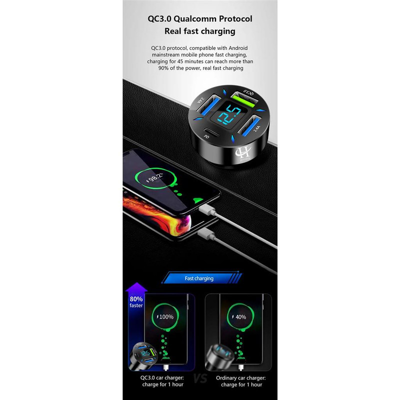 شارژر فندکی هارمن مدل PD4QC3