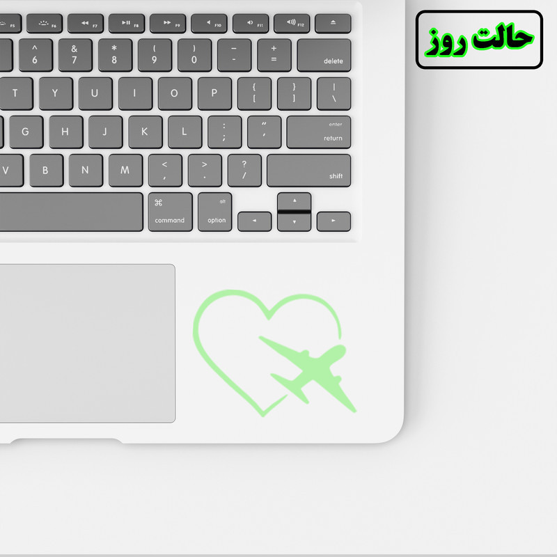 استیکر کلید و پریز مدل شبنما طرح هواپیماوقلب