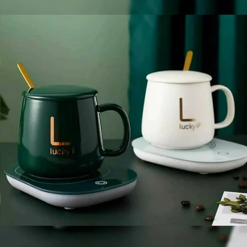 ماگ لاکی مدل Warmer Cup به همراه صفحه گرم کن برقی