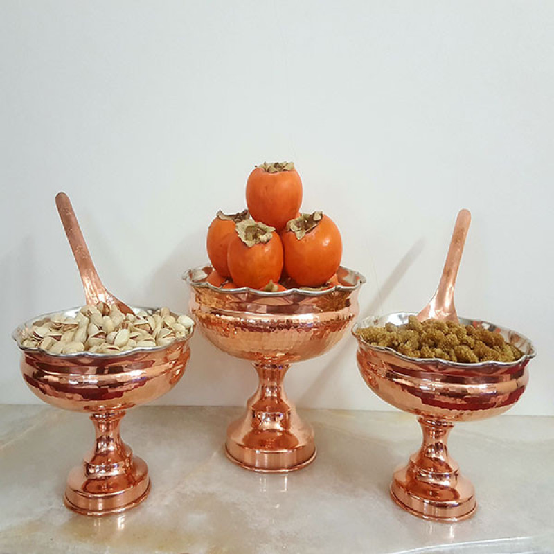 شکلات خوری مسی طرح دیبا کد ZH140