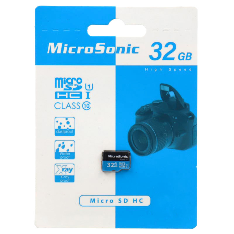 کارت حافظه microSDXC میکروسونیک مدل HC کلاس 10 استاندارد UHS-I U1 سرعت 90MBps ظرفیت 32 گیگابایت